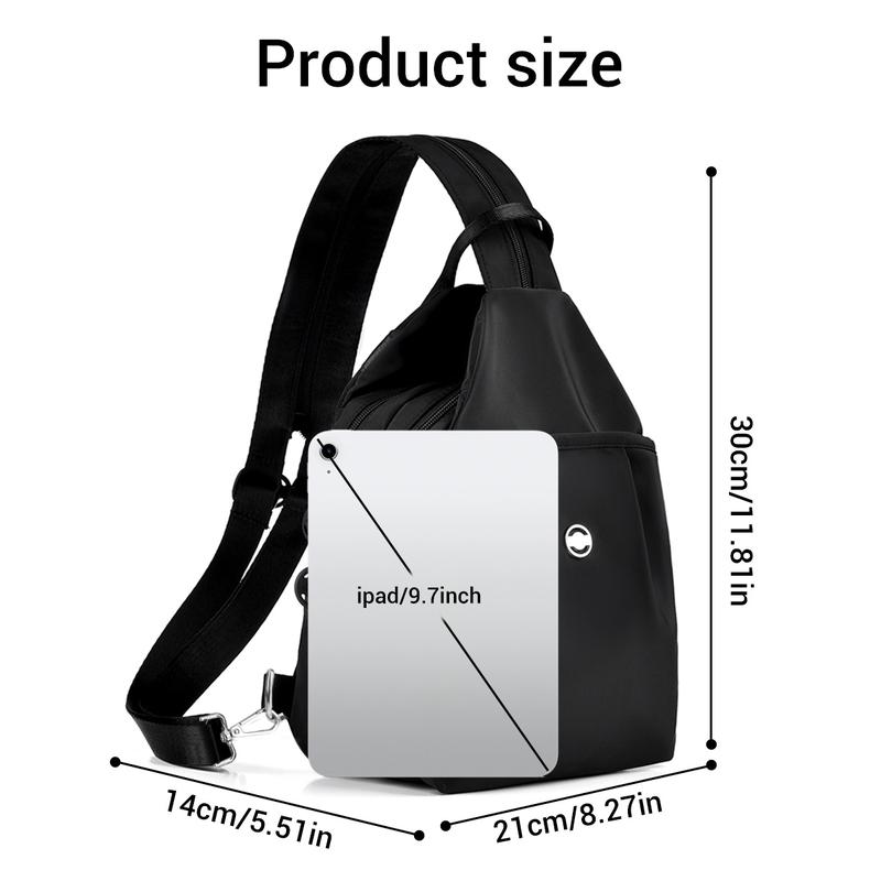 Convertible Backpack Crossbody Bag Large Capacity Oxford Cloth Commuting and Travel Backpack