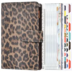 Budget Planner Organizer Savings Challenge Planner PU Leather Budgeting Notebook with Cash Envelopes, Budget Sheets & Rose Decorations for Effective Finance Management