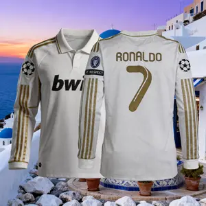 C.Ronaldo 2011 2012 Retro Home White Away Blue No.7 Short-Sleeved Long-Sleeved Football Shirts