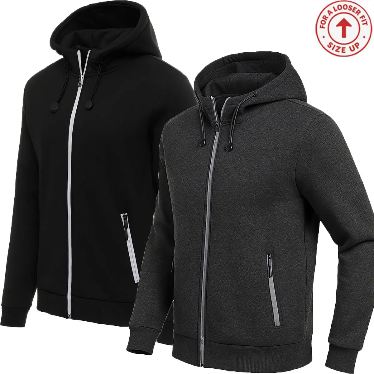 (Style 2 - 2Pack) Black-Charcoal