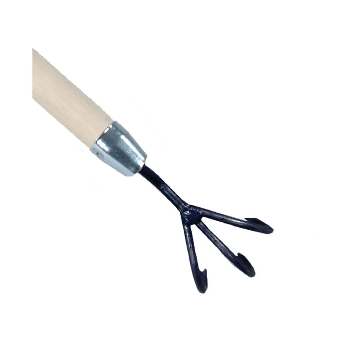 212 MAIN 59-in Long Reach 3-Tine Cultivator, Durable Gardening Tools, Tempered Steel Tines, Wooden Handle, Reach Extension, Garden Supplies for Soil Loosening, Aerating