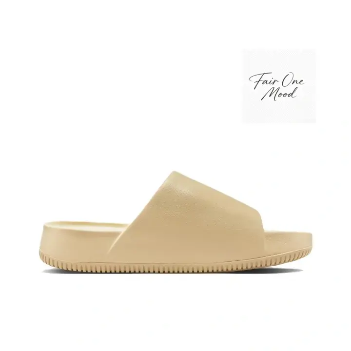 Lightweight Solid Cream Beige Waterproof Molded EVA Slip On Slippers Vertical Ridged Anti-Slip Outsole Arch Support Thick Platform Soft Foam Slides Packable Water Resistant Unisex Lake Surf Indoor Shower Neutral Street Casual Daily Sandals