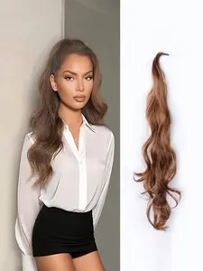 Flexible Wrap Around Ponytail Extensions Synthetic Long Curly Ponytail Easy Wear Pony Tail Save Time 32 Inch