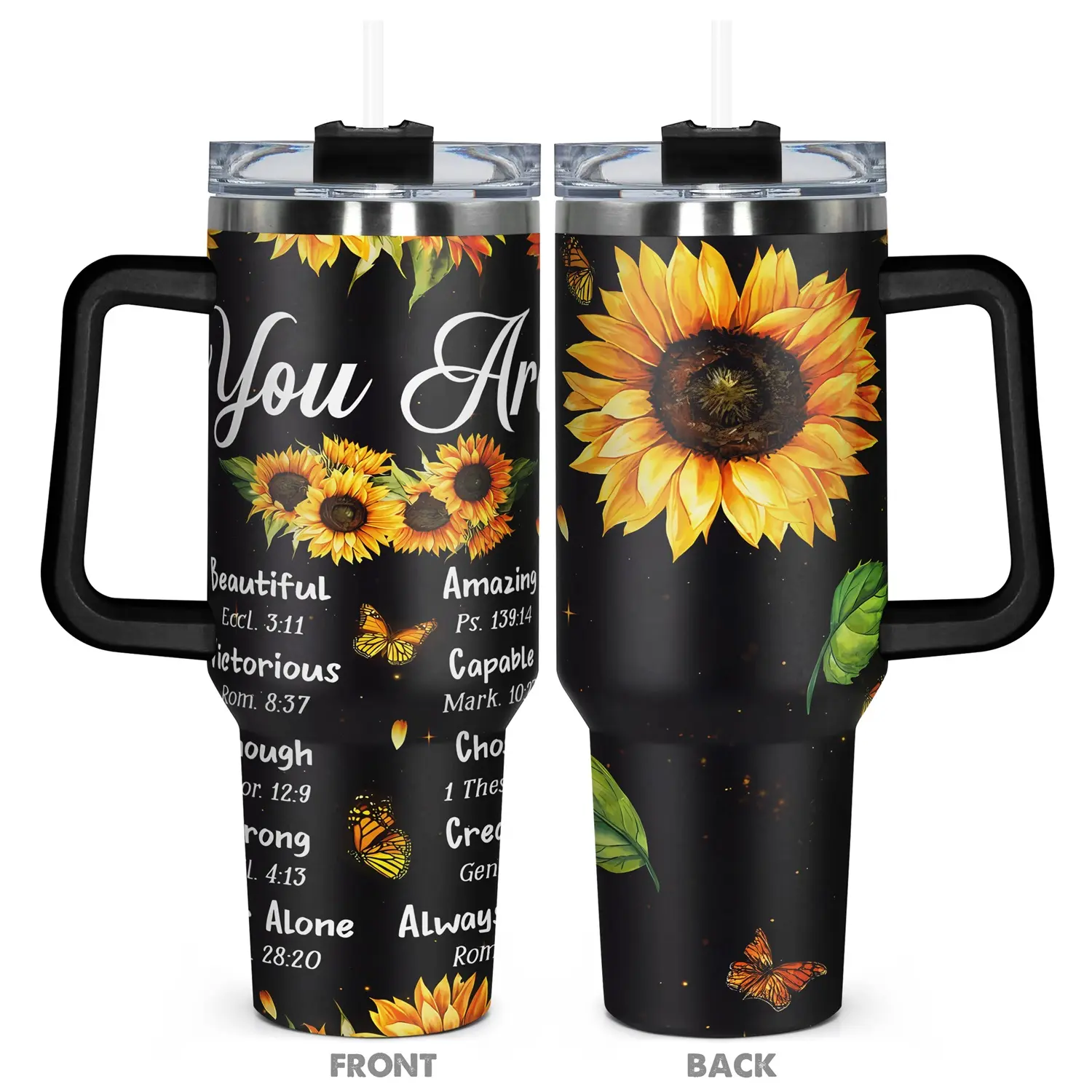 1pc, Gifts for Sunflower Lover 40oz Tumbler with Lid, Be A Sunflower Funny Print 40oz, Insulated and Durable, Gift for Any Occasion: Birthdays, Holidays, cup,Sippy Cup Straw Sublimation Cup The Ordinary Water Bottle