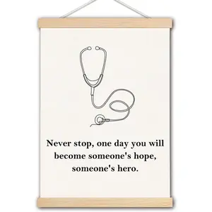 Medical Students Inspirational Wall Art Poster, Future Doctor Nurse Appreciation Gifts, Motivational Quote Canvas Prints Wall Decor for Nursing Office Dorm Home, 12x16 Inches