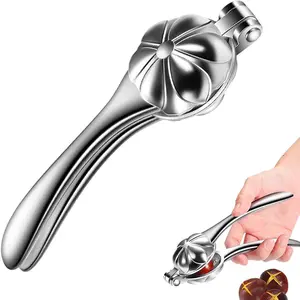 Chestnut Open Clip,2026 New Stainless Steel Chestnut Cutter Tool, Kitchen Peeler Clip for Chestnuts,Macadamia Nut Opener Nut Knife for Pecan Cracker Durable Utensils Set Aluminium