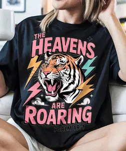 Psalm 191 T-Shirt, The Heavens are Roaring, Boho Christian Design