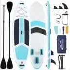 Premium SUP Inflatable Stand Up Paddle Board with 2-in-1 Paddle, Wide Stable Design, Non-Slip Comfort Deck for Adults & Youth, Non-Slip Comfort Deck