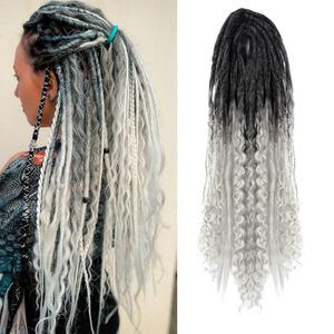 DE Dreadlock Extensions 24 Inch, 3 In 1 Mixed DE Dreads Hippie Style Boho 15 Strands Handmade Braid in Dreadlock Extensions“St Patrick's Day” Synthetic clip ins for black women clip ins for black women