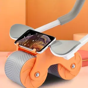 New abdominal wheel with knee pad, automatic rebound abdominal exercise roller, equipped with elbow support, an artifact for both men and women to do crunches and train abdominal muscles at home