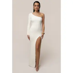 Ivory Alpine Elegance Slit Dress