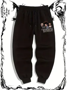 Men's TheBoondocks TV Show Graphic Pants - Elastic Waist Joggers with Drawstring
