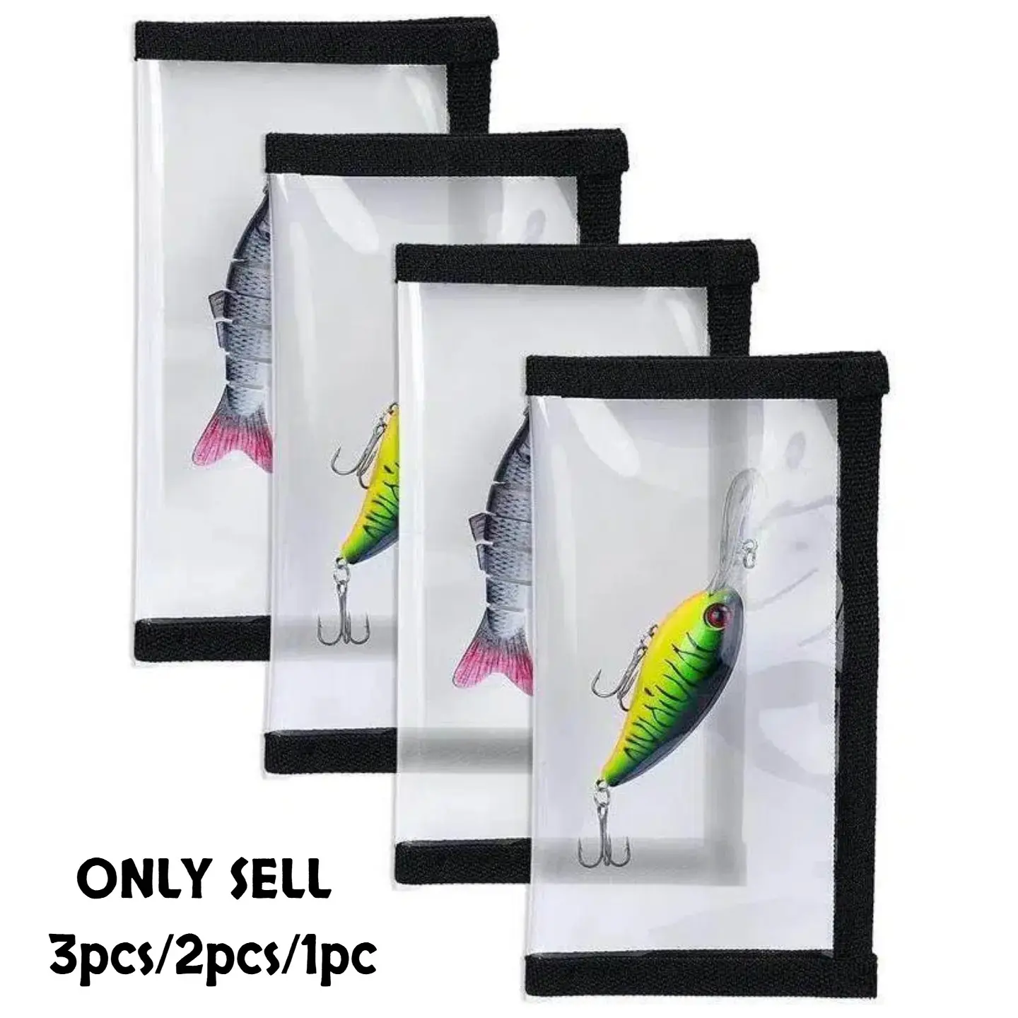 3pcs / 2pcs / 1pc Fishing Gear Bait Protective Cover, Fish Hook Protector, Bait Shield, Ensures Fishing Safety, High-Grade Transparent Anti-Puncture PVC, Easily View Bait, Bait Storage Protective Cover