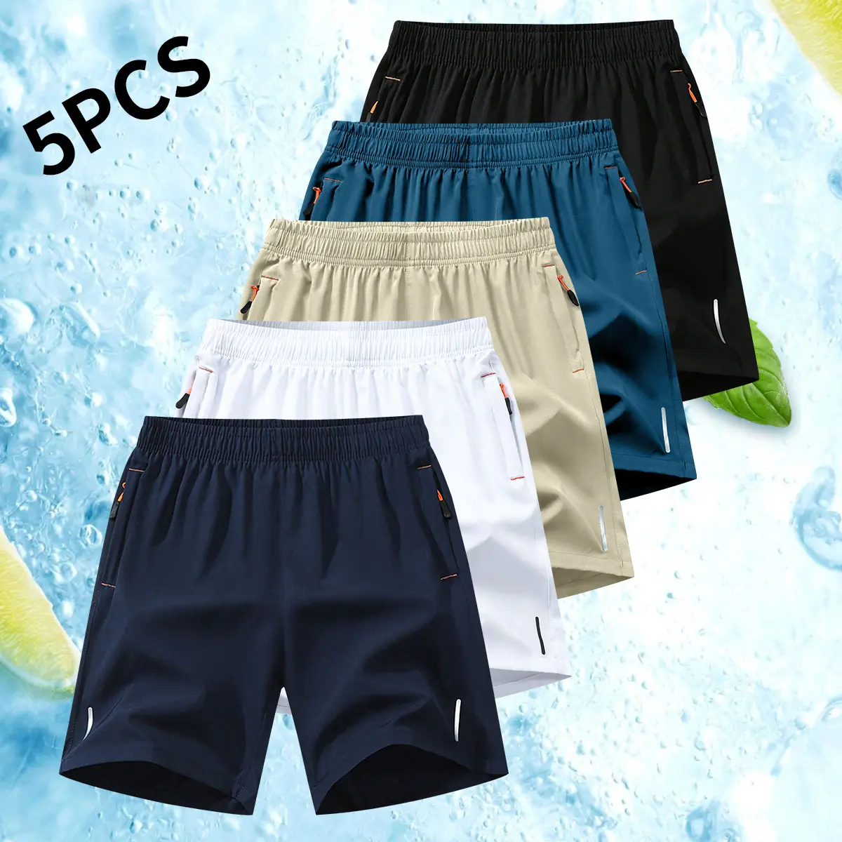 Navy blue white khaki lake blue black