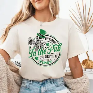 Fun Irish Shamrock Graphic Tee for St Patrick Celebrations Unisex St Paddy Day Party Outfit for Men and Women March 17 Festive Shirt as Perfect St Patrick Day Gift