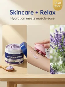 KORMESIC Lavender Magnesium Cream with FREE 7-Ball Magnetic Massager – Soothes Sore Muscles, Eases Stress, Boosts Sleep, Hydrates Dry Skin, Limited Stock!