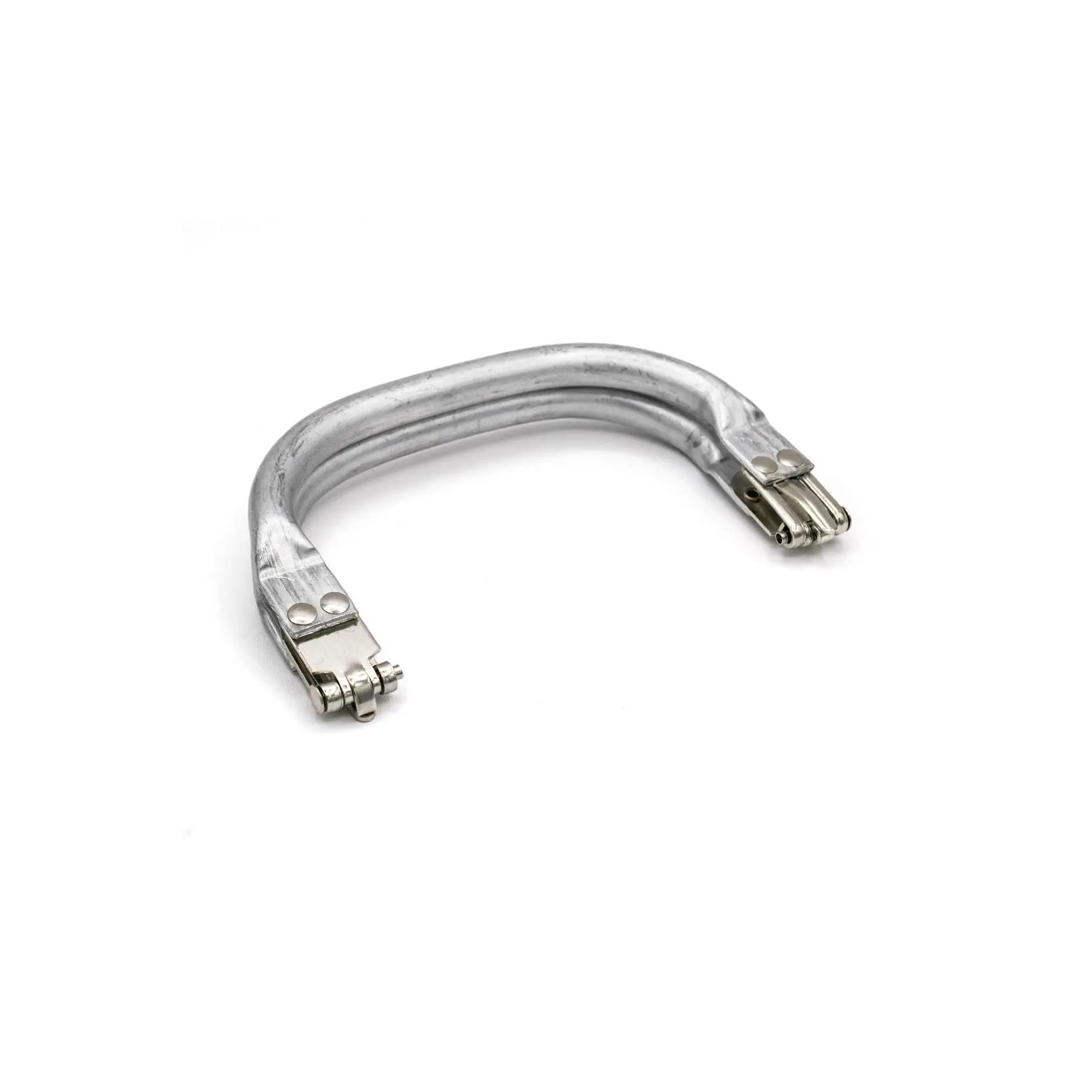 Matte Silver Handbag Handle 12 × 9 cm
