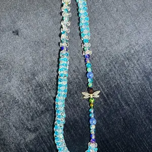 Dragonfly Blue Handmade Necklace with Vibrant Beads and Detailed Dragonfly Charm