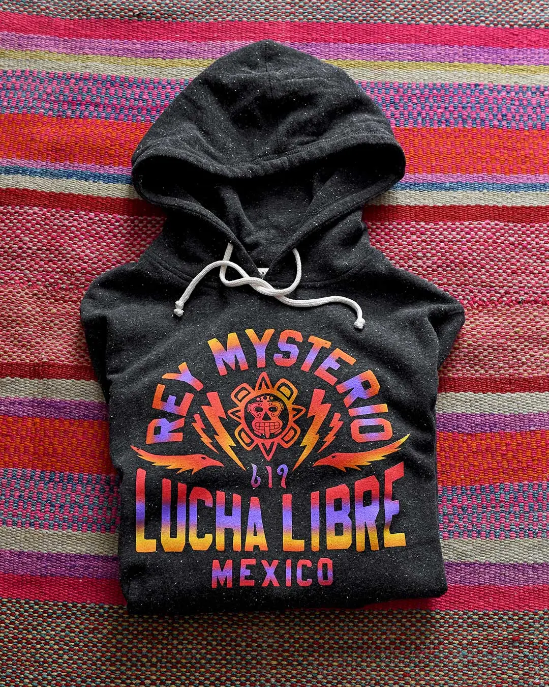 Men's Casual Fleece Hooded Sweatshirt - Long-Sleeve, Rey Mysterio Lucha Libre Triblend Graphic Print Pullover Tops (Hang Dry Recommended)