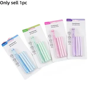 Expandable and Replaceable Macaron Eraser, Soft Gel Non-Slip, Clean Erasing Without Damaging Paper, Available in 4 Colors