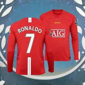 07-08 Champions League Retro Long Sleeve CR 7Soccer Jersey