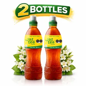 2 Bottles Jaztea Jasmine Iced Tea 500ml (16.9 fl oz) Each – Natural Ingredients, Refreshing Mexican Jasmine Tea Drink, Light & Smooth Flavor, Made in Sinaloa Mexico