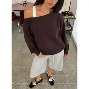 Wellness Off The Shoulder Jumper Brown