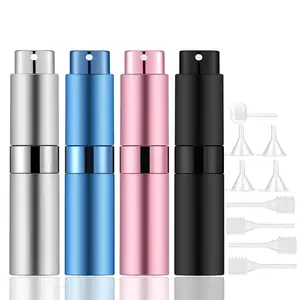 8ml Portable Mini Perfume Atomizer,Refillable Empty Small Spray Bottle for Travel, Twist Type Pocket Cologne Sprayer