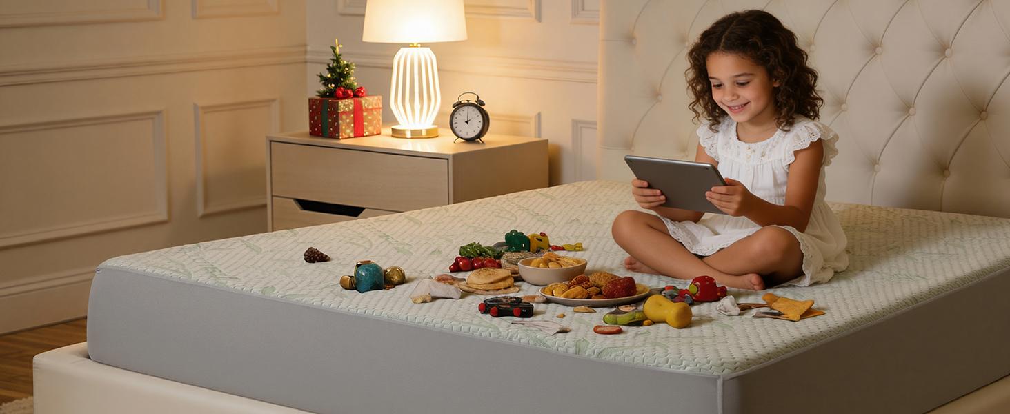 Shilucheng Queen Size Waterproof Bamboo Cooling Mattress Protector (60"x80"), OEKO-TEX Certified Anti-mite Hypoallergenic, Noiseless Breathable Washable Cover, 6–18 Inch Deep Pocket