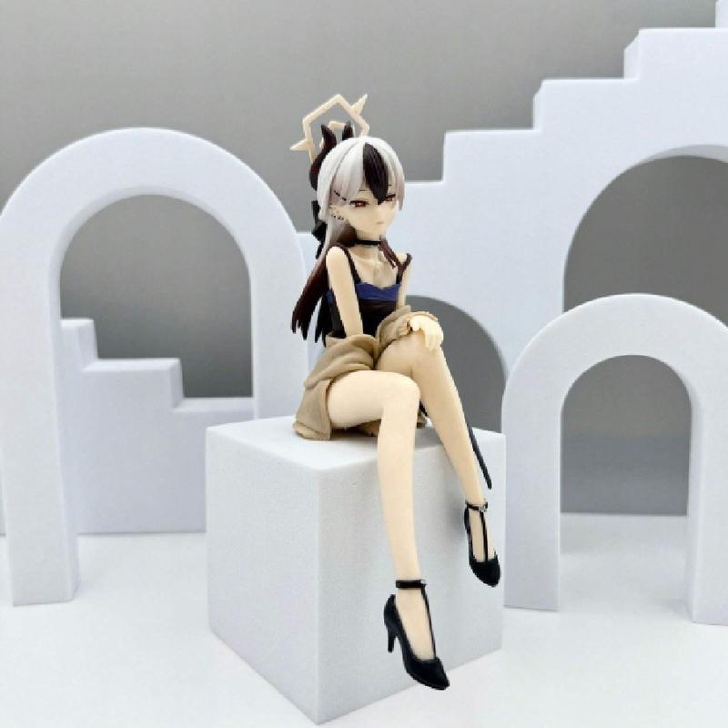 Anime Character Collectible - Adult Theme PVC Statue, Japanese Sitting Pose Figurine for Gamers, Durable Decorative Piece for Collectors, Perfect Gift for Ages 18+