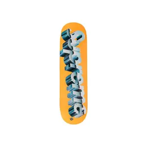 Supreme Chrome Logo Skateboard Deck Orange