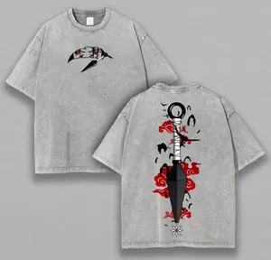 Uchiha Itachi Shirt - Narruto One Piece Anime Manga Acid Washed Lightweight  Heavyweight Cotton T-Shirts, Naruto Merch , Anime Lover Unisex Top