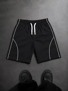 Mens Basketball Shorts Track Shorts Summer Split Hem Side Piping Athletic Loose Fit Drawstring Waist Streetwear Gym Running Training Quick Dry Breathable Workout Lounge Bottoms for Outdoor Fun Weekend Rotation Court to Street Fit