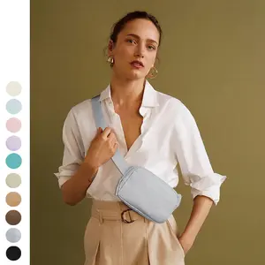 Women's Solid Color Fanny Pack, Fashionable Casual Versatile Zipper Chest Bag for Daily Used, Trendy All-match Sling Bag for Women & Girls, Zipper Bum Bag, Zipper Belt Bag