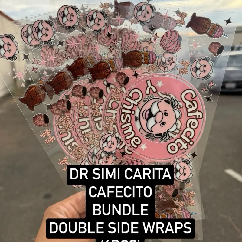 SIMI CARITA CAFECITO DOUBLE SIDE CUP WRAP BUNDLE (6PCS)