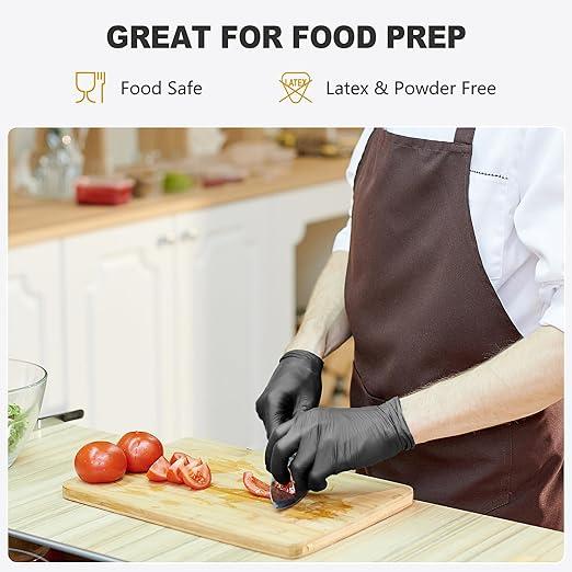 Food Grade Gloves Disposable Latex Free & Powder Free, Guantes for Cleaning Cooking Food Prep