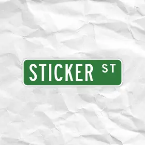 Sticker Street Sign • Vinyl Sticker