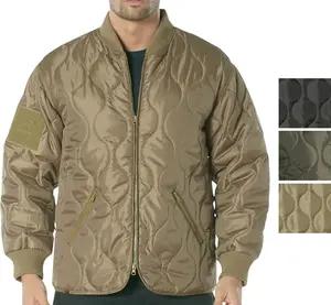 Quilted Woobie Jacket Poncho Liner Bomber Style Concealed Carry Full Zip Coat