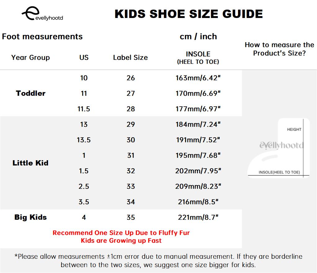 EVELLYHOOTD Kids Juniors Children Winter Warm Snow Boots Classic Mini Ankle Boots Fashion Xmas Gift (Recommend SIZE UP For Wide Feet)