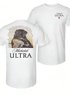 Men's Fitted Patterned T-Shirt, Michael Super Sense Inspiration, Dual-Sided Design, Unisex Casual Wear, Cool Graphic Tee, Summer Short Sleeve, Streetwear, Menswear