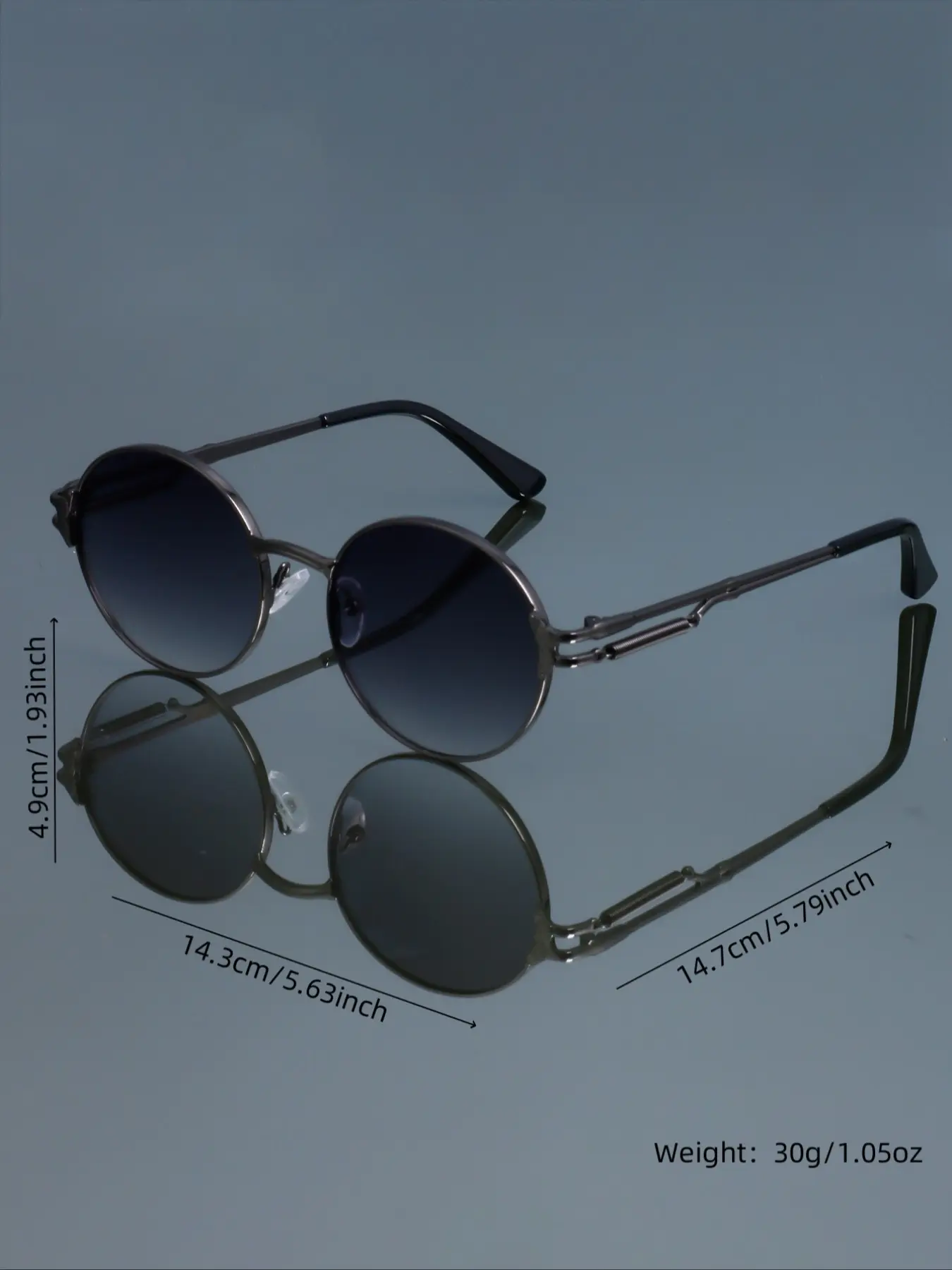 New Fashion Retro Round Glasses, High-Quality Punk Style 