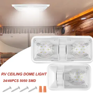 12V RV Ceiling Lights Interior,Car Led Lights Interior Fixtures,RV Ceiling Dome Light with Switch for RV/Camper/Trailer/Boat/Car