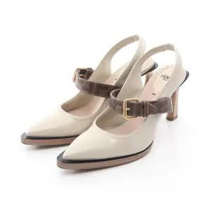 Pre-owned FENDI Patent Leather Small Leather Goods Zucca Sandals 0605264948