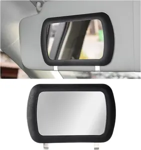 Car Sun Visor Vanity Mirror, Clipon Automotive Makeup SunShading Mirror, Universal Vehicle Sun Visor Cosmetic Vanity Mirror for Women Girls, Interior Car Accessories, Black