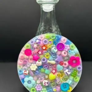 Tinie Paws Creations Multi Charm Picky Pad - 4x4 Silicone Fidget Toy for Skin Picking, ADHD, toy, Stress Relief, and More. anxiety fidgets Squishies