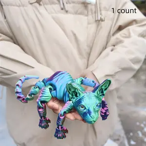 3D Printed Sphynx Cat Statue, Creative Home Decoration, Room Accent, Birthday Gift, Home Decor, Ornaments, Cute Collectible Figurines