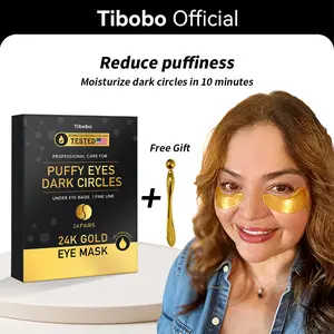 【esjenamemories ×Tibobo】Tibobo Gold Collagen Eye Mask – Anti-Wrinkle & Firming Hydration – Under Eye Patches – 24K Gold & Collagen Infused