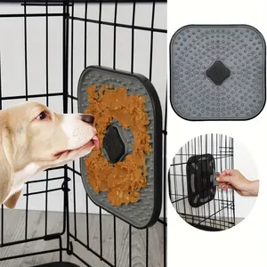 Durable Slow Feeder Licking Pad with Suction Cups for Dogs and Cats, Stress Relief Pet Feeder, Thermoplastic Rubber Design, Can Be Fixed on Cages