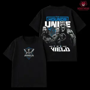The Shield WWE Wrestling Tee 100% Cotton, Roman Reigns Seth Rollins Dean Ambrose Shirt, Oversized Streetwear Unisex