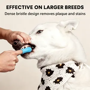 Dog Teeth Cleaning Brush, Soft Silicone Bristles, Pet Oral Care Supplies, 12 Pcs Pack, Gentle on Gums, Effective Plaque Removal
